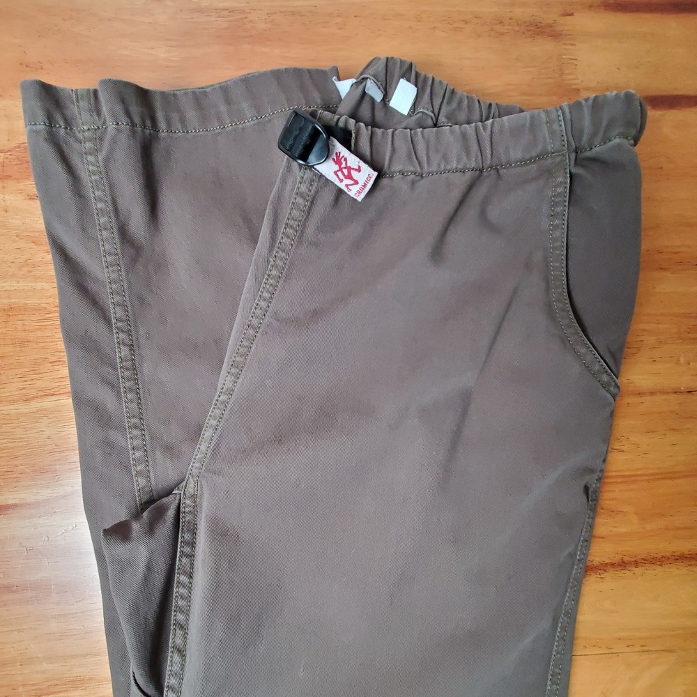 Gramicci Men's Pants Small Brown Cotton Elastic Waist Belted Pull On Gorpcore